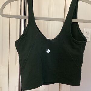 lululemon Align cropped tank top size 2, color Rainforest Green